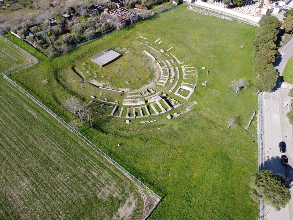 Rilievo dell’area di studio con foto prospettica da drone