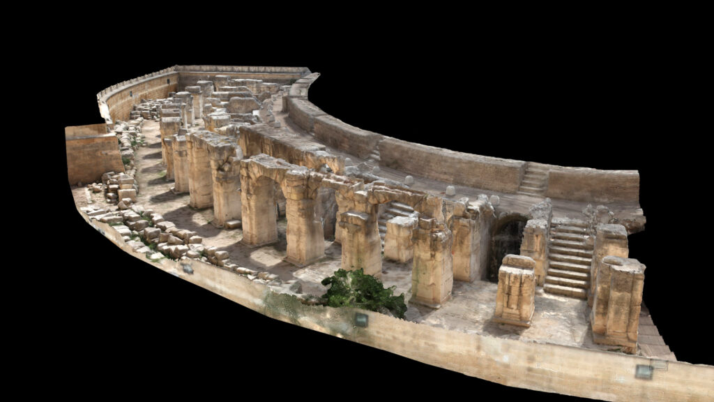Anfiteatro di Lecce. Rilievo 3D realizzato con drone e laser scanner delle arcate conservate