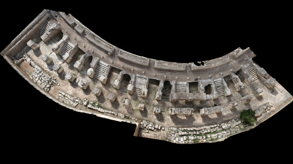 Anfiteatro di Lecce. Rilievo 3D realizzato con drone e laser scanner delle arcate conservate